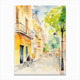 Padua, Italy Watercolour Streets 4 Canvas Print