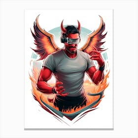 Devil With Wings Canvas Print