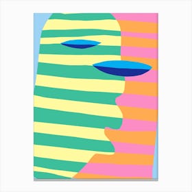 Abstract Stripe Minimal Collage 8 Canvas Print