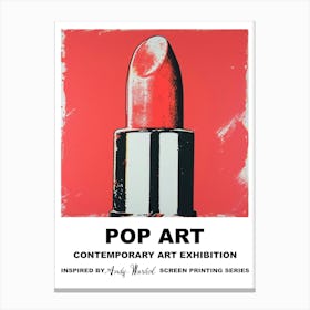 Lipstick Pop Art 1 Canvas Print