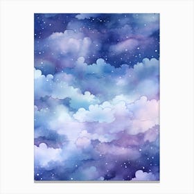 Watercolor Sky Background Canvas Print
