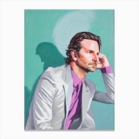 Bradley Cooper Colourful Illustration Canvas Print