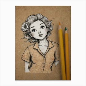 Portrait Of A Girl 13 Canvas Print