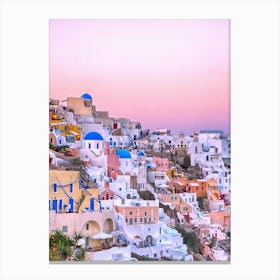 Oia At Sunset Canvas Print