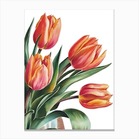 Tulips In A Vase 4 Canvas Print