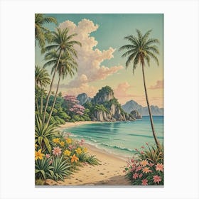 Tropical Beach Paradise Canvas Print