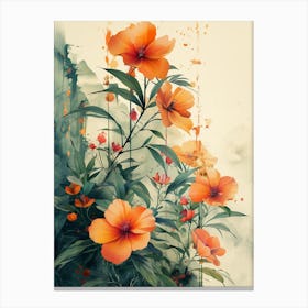 Watercolor Flowers 1 Canvas Print