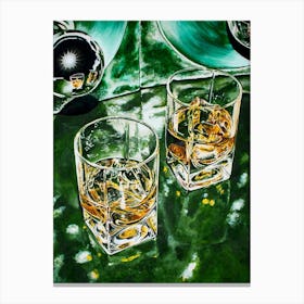 Green Scotch Canvas Print