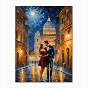 Rome At Night Canvas Print