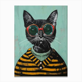 Cat In Sunglasses 13 Canvas Print