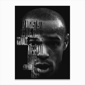 Thierry Henry Text Art Canvas Print