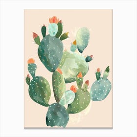 Cactus Plant Minimalist Illustration 6 Canvas Print