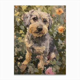 Dandie Dinmont Terrier Acrylic Painting 1 Canvas Print