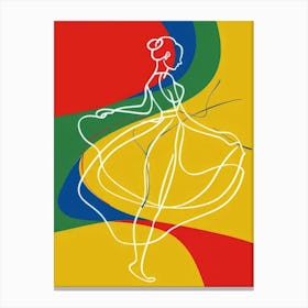 Dancer Style Abstract Canvas Print