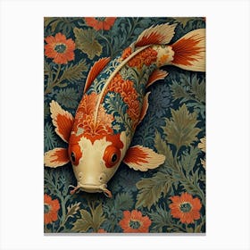 Koi Fish Style William Morris 1 Canvas Print