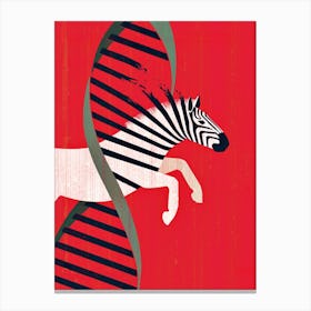Zebra Hunting Canvas Print