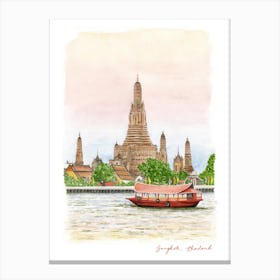 Bangkok, Wat Arun, Thailand Canvas Print