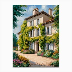 French Country House Canvas Print