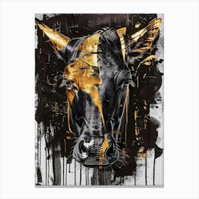 Gold Cow 2 Canvas Print