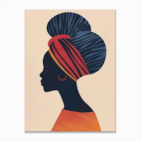 African Woman With Turban 13 Canvas Print