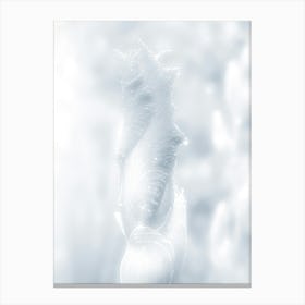 A Delicate Flower Bud In A Light Glow Canvas Print