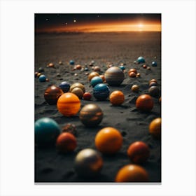 Planets In The Sand Canvas Print