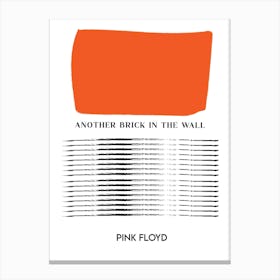 Another Brick In The Wall Pink Floyd Inspired Retro Canvas Print