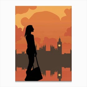 Silhouette Of London 1 Canvas Print