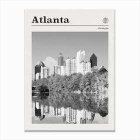 Atlanta Georgia Black And White Canvas Print