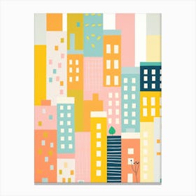 New York City Colourful View 1 Canvas Print