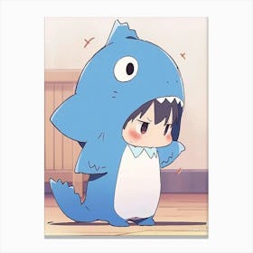 Cute Little Shark Canvas Print