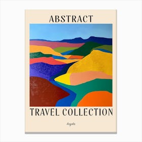 Abstract Travel Collection Poster Angola 2 Canvas Print