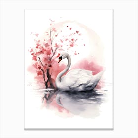 Swan bird Canvas Print