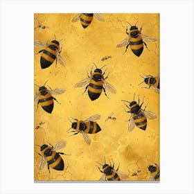 Meliponini Bee Storybook Illustrations 18 Canvas Print