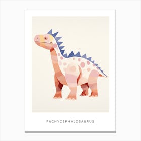 Nursery Dinosaur Art Pachycephalosaurus 6 Poster Canvas Print