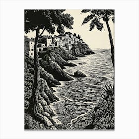 Village By The Sea Canvas Print