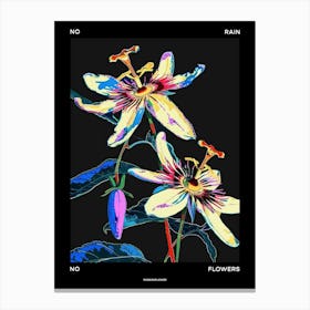 No Rain No Flowers Poster Passionflower 1 Canvas Print