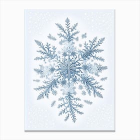 Winter Snowflake Pattern, Snowflakes, Quentin Blake Illustration 1 Canvas Print