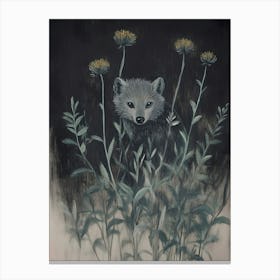 Fox In The Grass Canvas Print