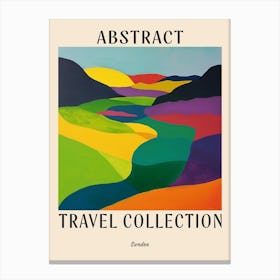 Abstract Travel Collection Poster Sweden Canvas Print
