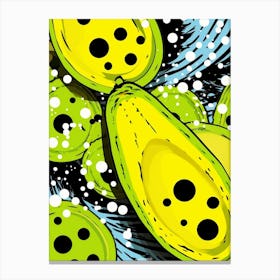 Avocado Polka Dots 2 Canvas Print