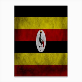 Uganda Flag Texture Canvas Print