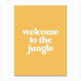Welcome To The Jungle - Yellow Canvas Print