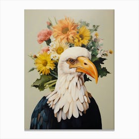 Bird With A Flower Crown Crested Caracara 4 Canvas Print