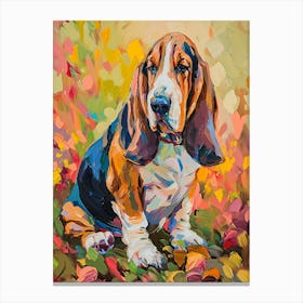 Basset Hound Acrylic Painting 1 Canvas Print