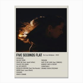 Five Seconds Flat By Lizzy Mcalpine 2022 Poster 1 Canvas Print