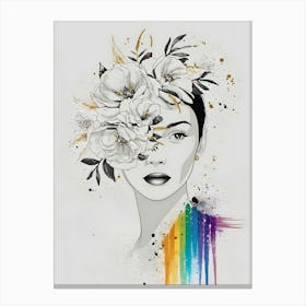 Rainbow Woman Canvas Print Canvas Print