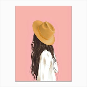 Portrait Of A Woman In A Hat Canvas Print