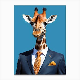 Giraffe In A Suit (25) 1 Canvas Print