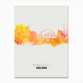 Newcastle England City watercolor Canvas Print